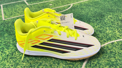 Adidas Predator White Yellow Club indoor soccer shoes JR