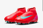 Nike JR ZOOM SUPERFLY 10 Acad FG MG LL soccer cleats SALMON