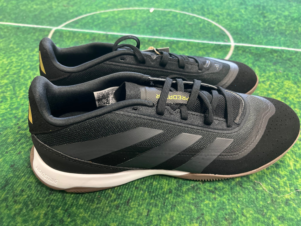 Adidas Predator League Indoor Soccer Cleats Black/ Gold Kicks and Sticks Adidas Predator League Indoor Soccer Cleats Black/ Gold Kicks and Sticks